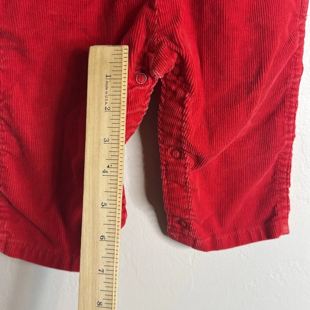 Vintage Oshkosh B'gosh Red Corduroy Overalls 5 months Vestbak, USA Made